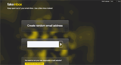 Desktop Screenshot of fakeinbox.com