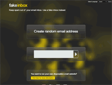 Tablet Screenshot of fakeinbox.com